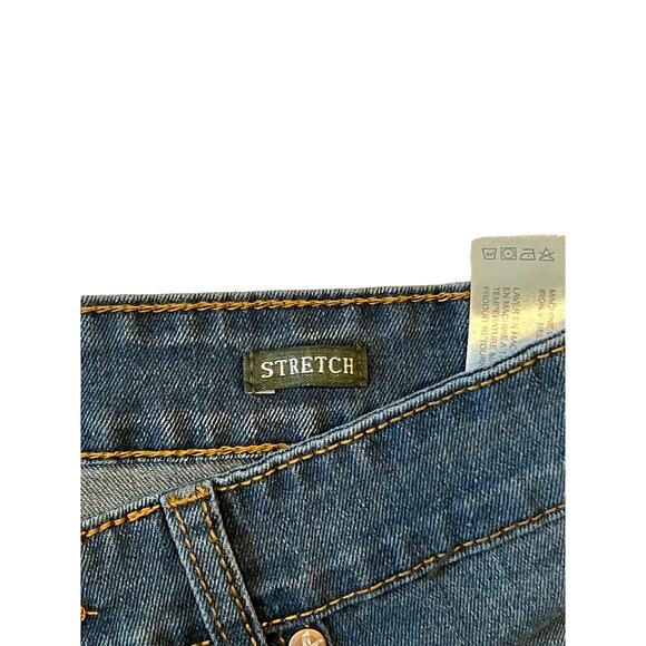 Smill & Mills Blue Distressed Stretch Jeans Mens 34x30 - Picture 3 of 6